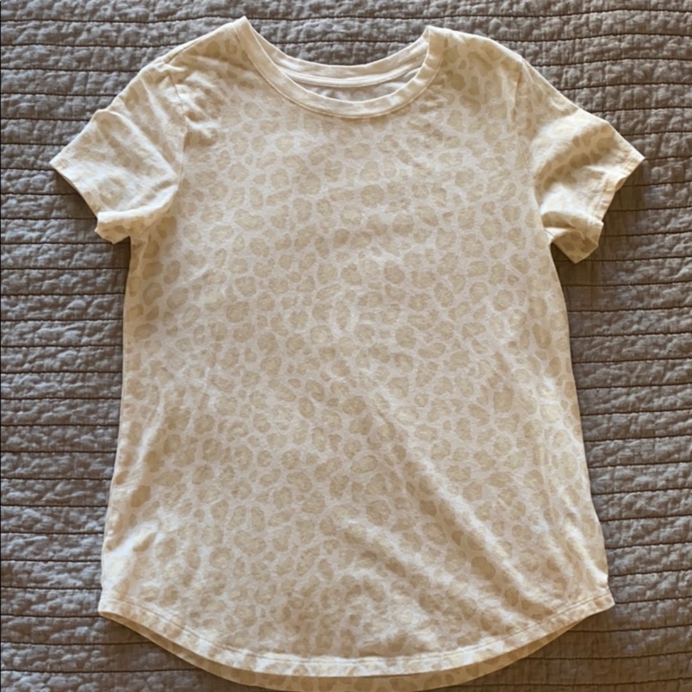 Cream Neutral Leopard Print T-Shirt